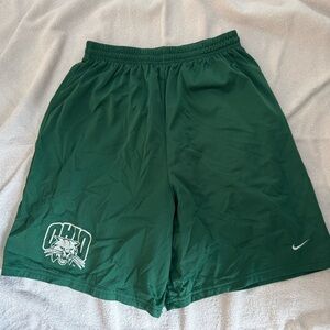 Ohio University Nike unisex mesh shorts.